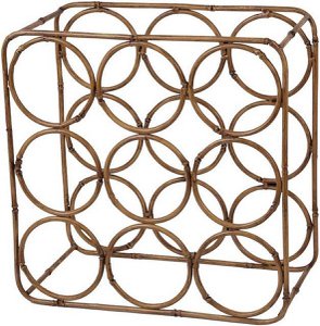 Wine rack 9 bottles Bamboo look