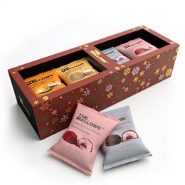 Erdbeer- und Karamell -Mallows Geschenkbox 8 PCs - Winter Edition