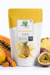 Tropical Mix meal supplement drink with pineapple, banana, and coconut flavors. Contains vitamins and minerals to support overall health.
