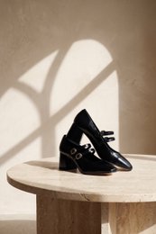 MAITE BLACK – Mary Jane-Schuhe mit doppeltem Riemen und Absatz