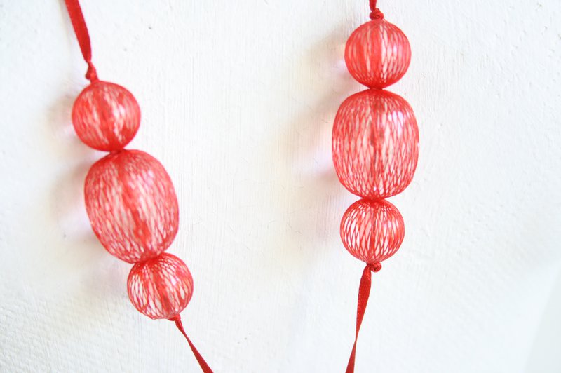 Halsketting Medium - rood