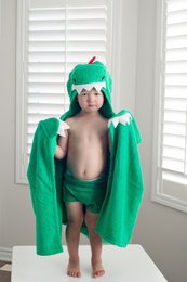 Asciugamano con cappuccio Zoocchini kids - Devin il Dinosauro