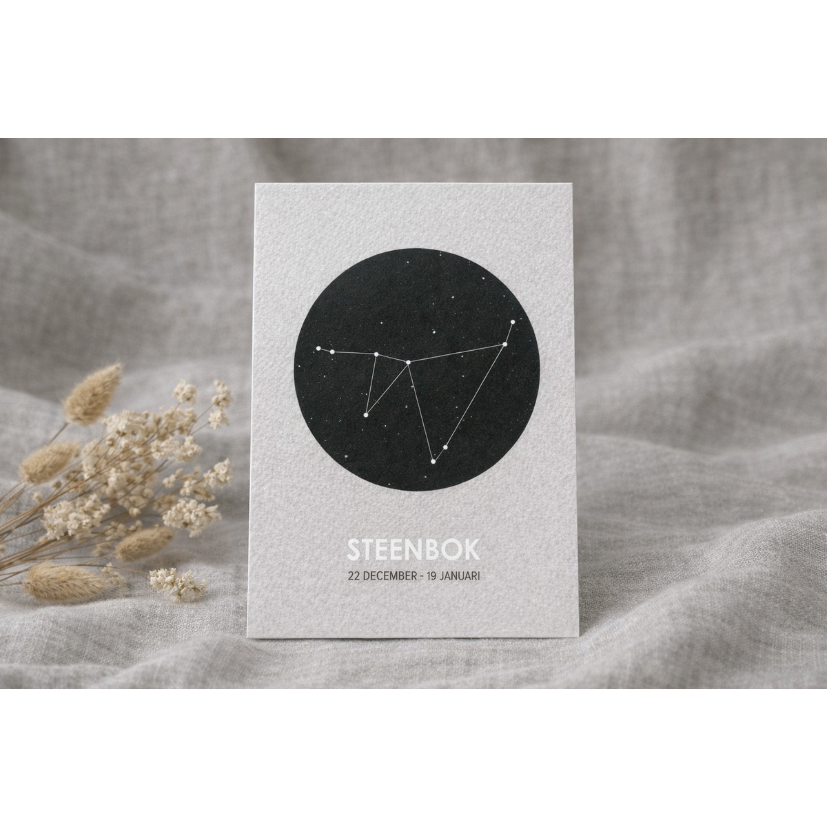 Star card Capricorn A6 beige