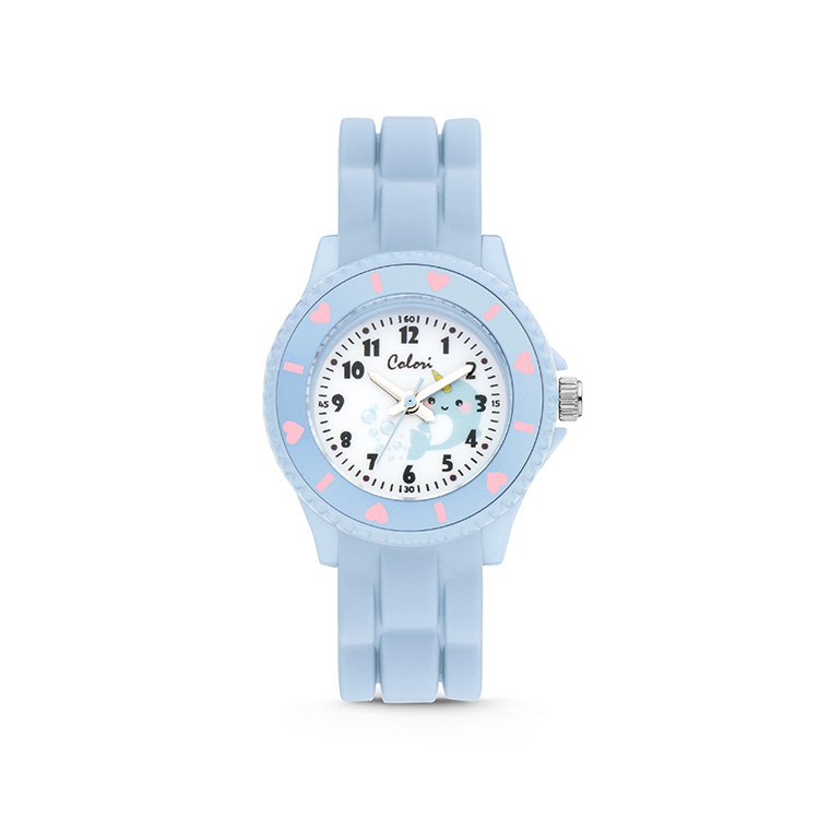 Reloj Infantil Colori Kidz 5-CLK114 con Ballena - Correa de Silicona - Ø 30 mm - Azul
