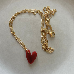 Halskette Lume Charms | Herz Burgund