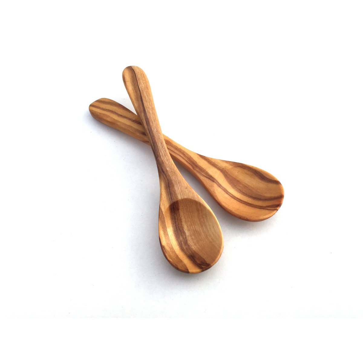 Minilepel 9 cm van olijfhout