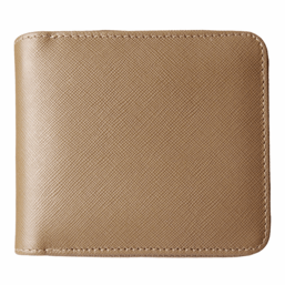 4 Carte di Credito Portafoglio in Pelle Saffiano con Cerniera Taupe