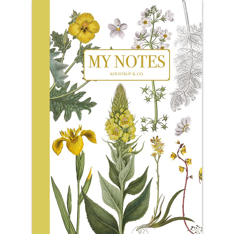 Note Booklet - Yellow floral