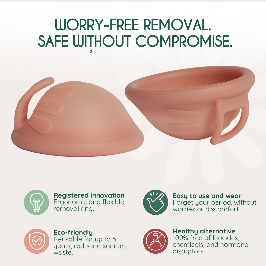 Femi.Eko® universele menstruatieschijf – Duurzaam, herbruikbaar, hoog comfort, capaciteit van 50 ml