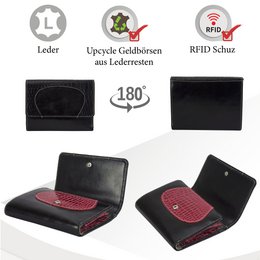 Sunsa Damen Geldbörse. Leder Geldbeutel. Portemonnaie mit RFID Schutz. Brieftasche aus Leder. Mittelgroße Geldbörse für Frauen mit vielen Kreditkartenfächern- Wallet für Damen, Geschenkidee