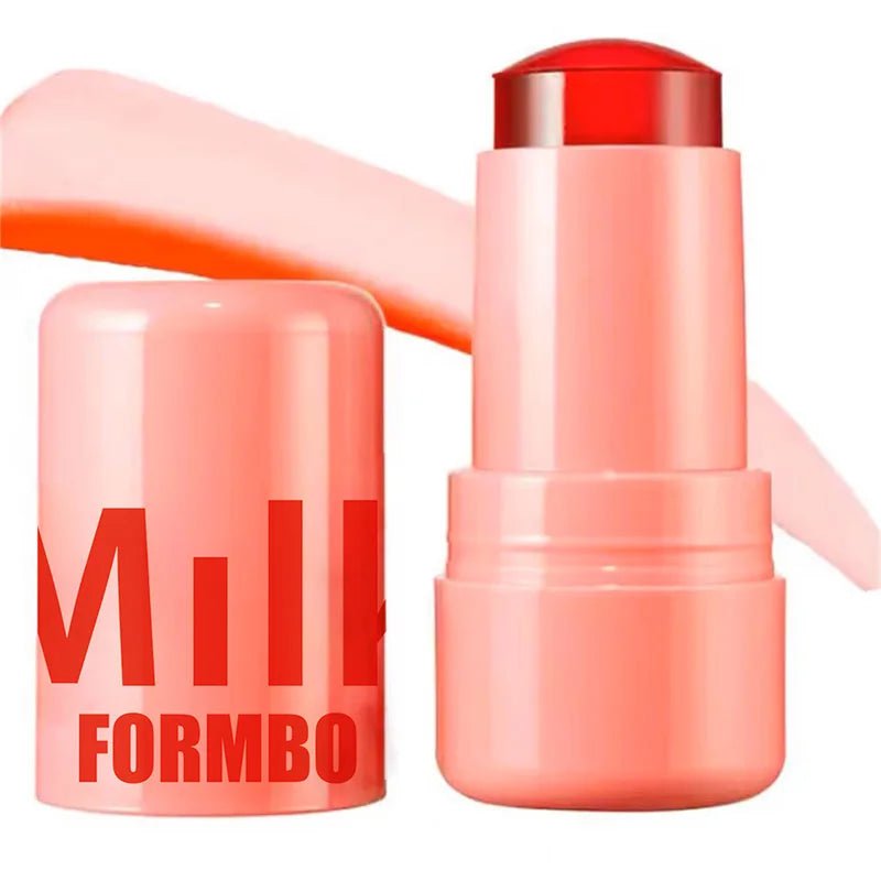 3-i-1 Milk Jelly Tint Facial Blusher Wand Fugtet Langtidsholdbar mat Rouge Cheek Contour Læbestift Sticker Skønhed Makeup