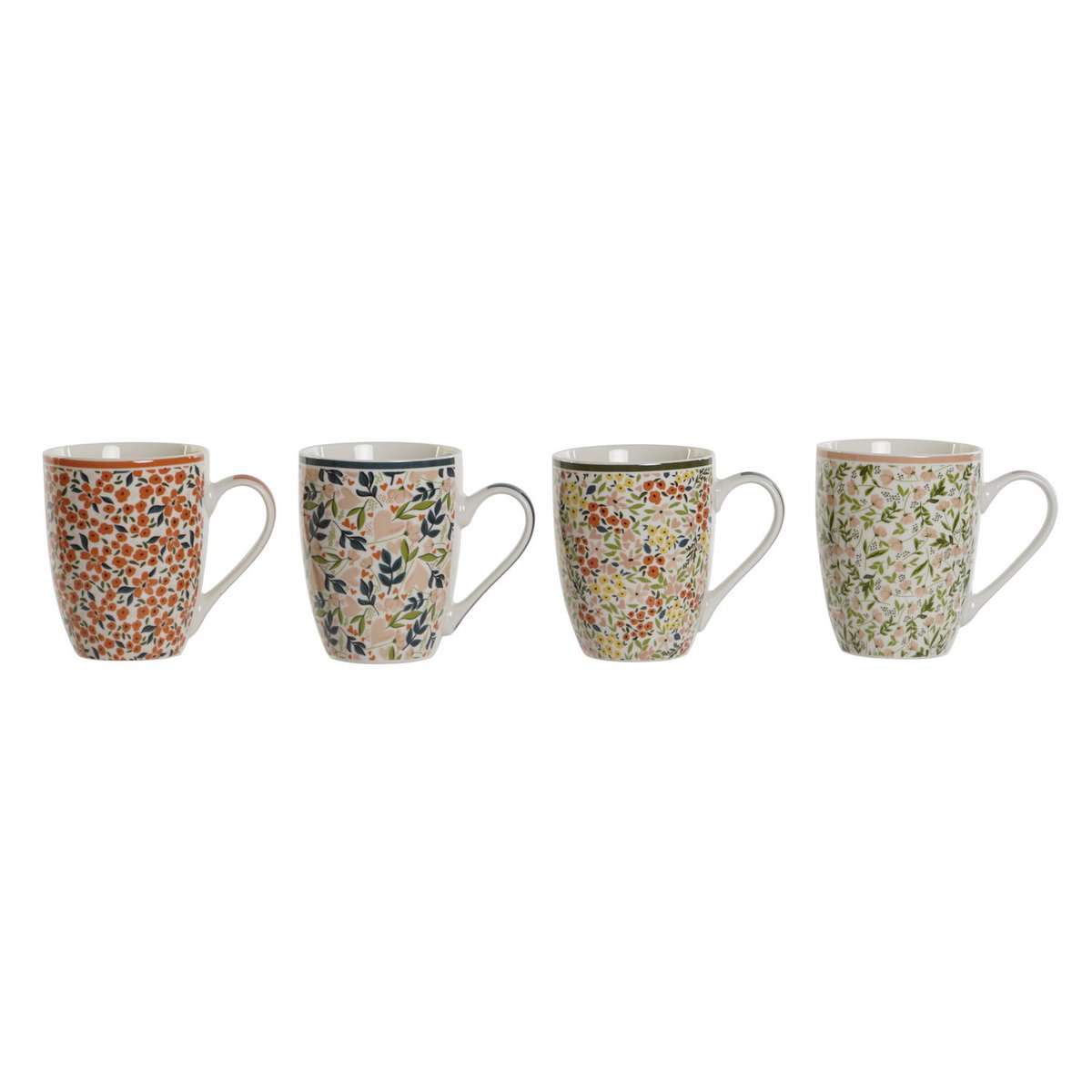 MUG PORCELANA 11,5X8,3X10,5 340ML FLORAL 4 SURT. PC207761