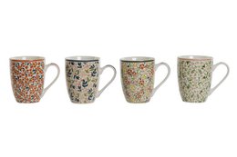 MUG PORCELANA 11,5X8,3X10,5 340ML FLORAL 4 SURT. PC207761