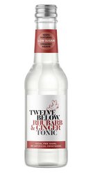 Twelve Below Rhubarb & Ginger Tonic, a refreshing non-alcoholic beverage with a blend of rhubarb and ginger flavors.