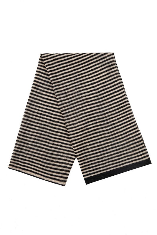 Efesos tørklæde sort-beige