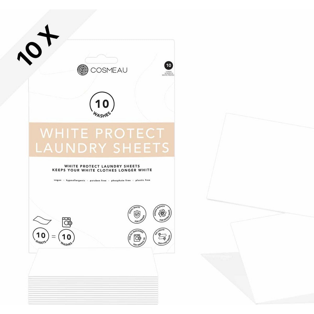 Cosmeau White Protect Laundry Sheets