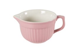 Pink batter bowl stripes 18 cm