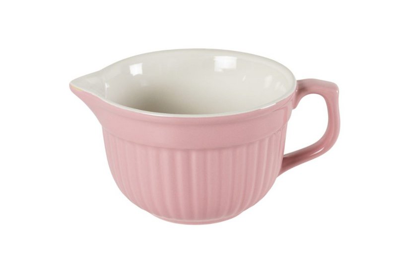 Pink batter bowl stripes 18 cm