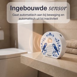Melodiez Vogelhuisje Met Geluid - Box Incl. ledlicht, Batterijen en 5 Natuurlijke Vogel, Oceaan en Jungle geluiden - Delftsbaluw