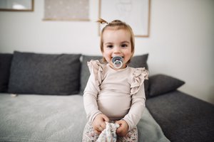 Beige Bodysuit With Ruffles