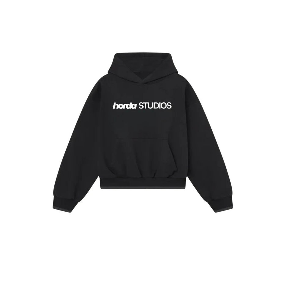 Felpa Boxy Fit Nera 330g "Swagger" | Made in Italy – Horda Brand