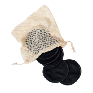Reusable cotton pads in black