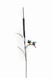 ZIMBA-ARTS METALEN PAAR PAAR MEES OP CATTAIL