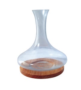 LAGUIOLE CARAFE A DECANTER & RUBBER WOOD TRAY