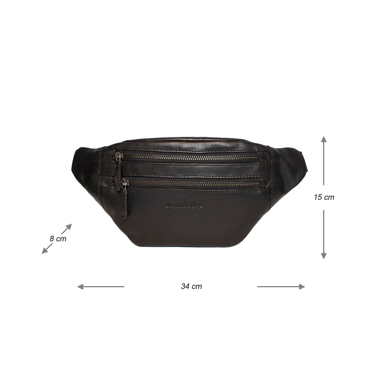 Taljetaske Læder - Fanny Pack Læder - Pouch Taske i 6 farver læder - Læder Belly Bag - Unisex model