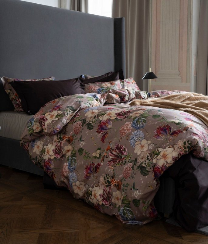 Set biancheria da letto in raso Magic Garden Grey Cliff
