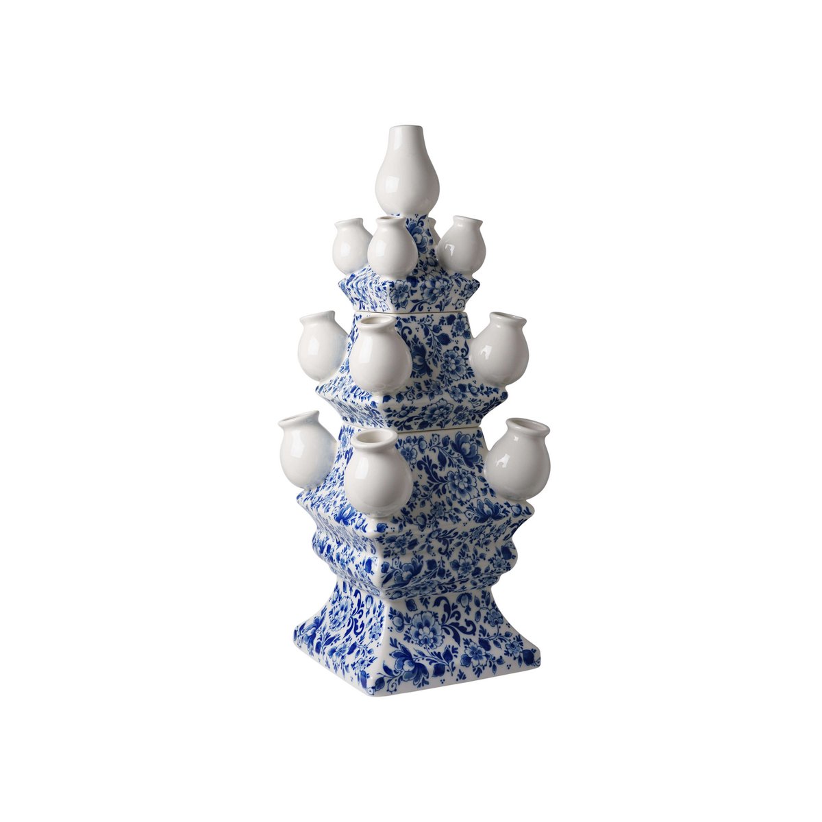 Tulip vase XL - 3 -piece - Ornate flower - Ceramics - 51 cm