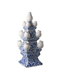 Tulip vase XL - 3 -piece - Ornate flower - Ceramics - 51 cm