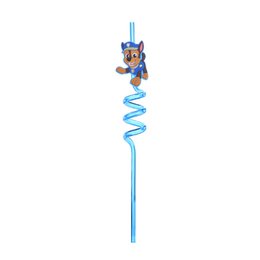 Paw Patrol, Set mit 4 Trinkhalmen, wiederverwendbar, Glasstrohhalme für Cocktails, Smoothies, Tee, ökologisch, widerstandsfähig