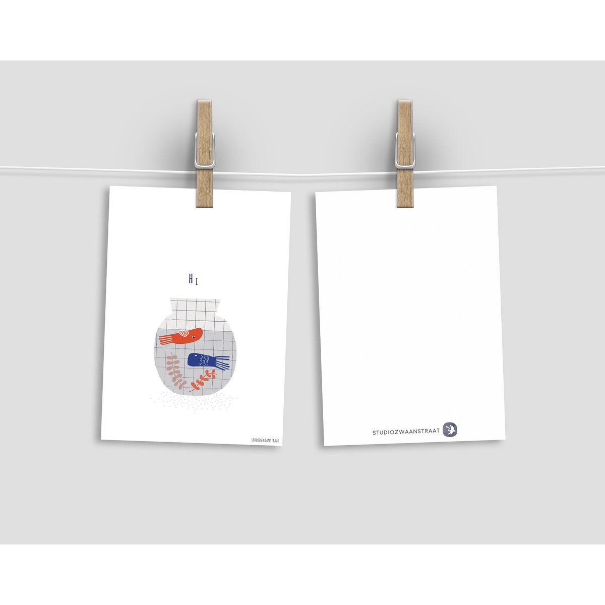 postcard 'Hi'