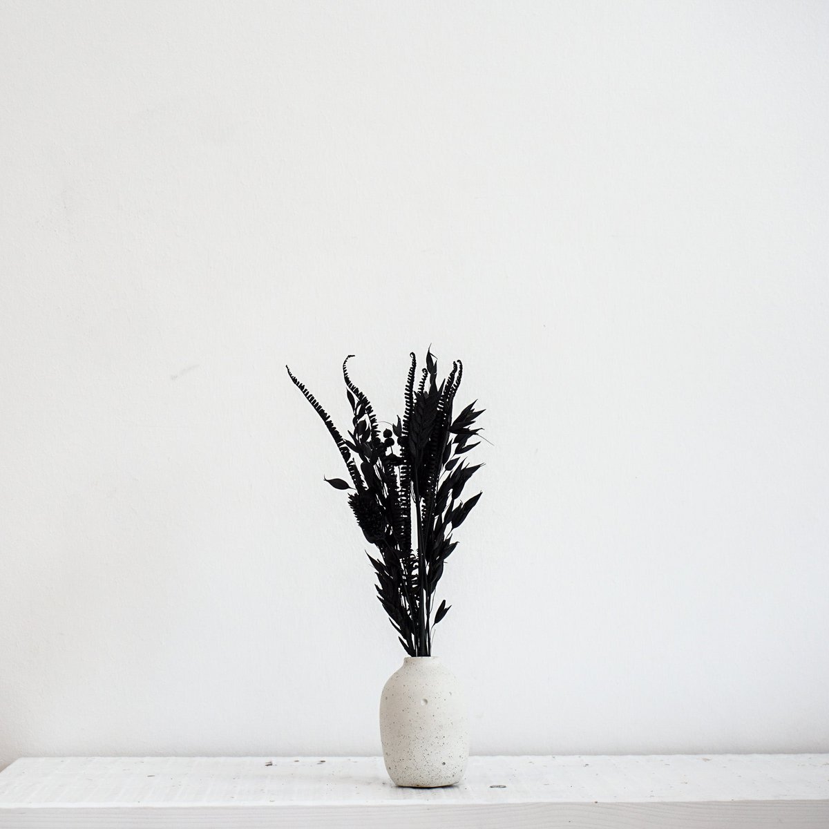 Dried flower bouquet Black Black Mini