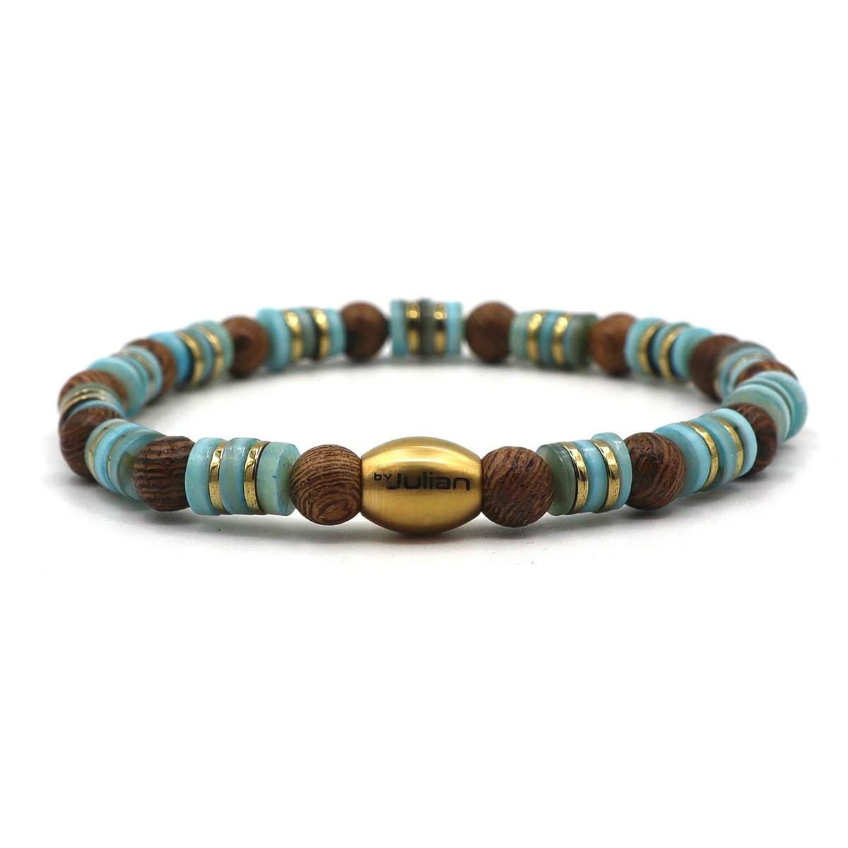 Enam Tiga turquoise (zilver of goud)
