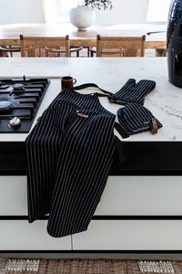 Ofenhandschuh Sherlock Stripe - Set/2 - 17x33cm, schwarz
