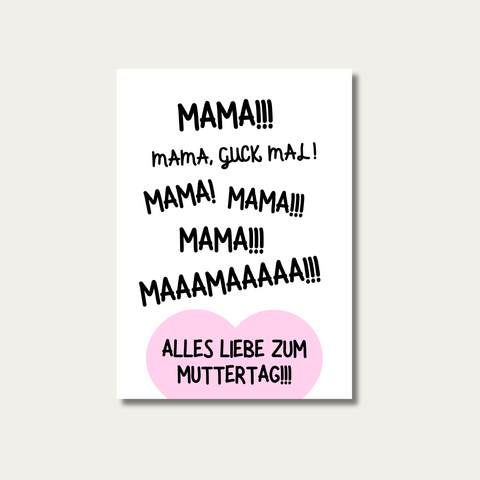 Postkarte | Muttertag: Mama guck mal !!!