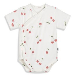 Bodysuit kimono with short sleeves