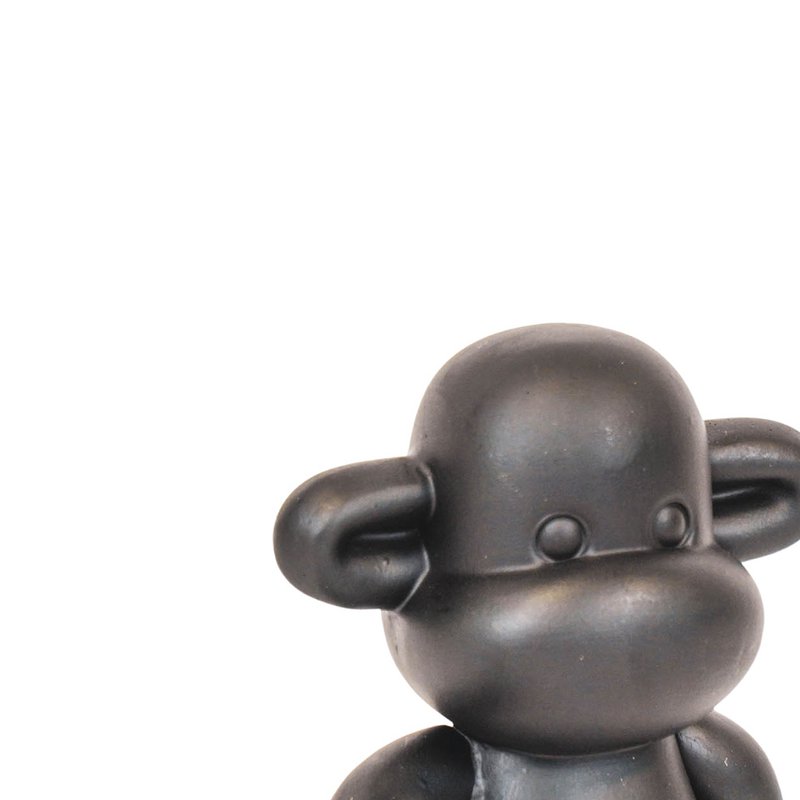 Ozdoba - figurka małpy „The Legend” - czarna - 11x7x19cm