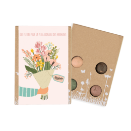 Mini confezione regalo con 4 bombe di semi - Fiori per la mamma più adorabile