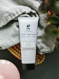 rauwe espresso gezichtsscrub + masker