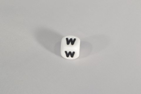 Buchstabe W Silikonperle