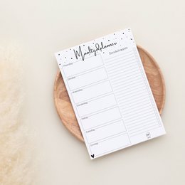 Maaltijdplanner - Weekplanner - A5 - stippen - Boodschappen planner - Dieet Planner - Boodschappenlijstje - Supermarkt planner - Dag planner - 50 pagina's