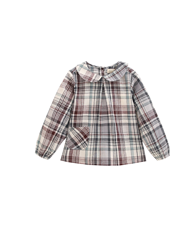 Kariertes Hemd für Jungen mit Seitentasche P81-11604204