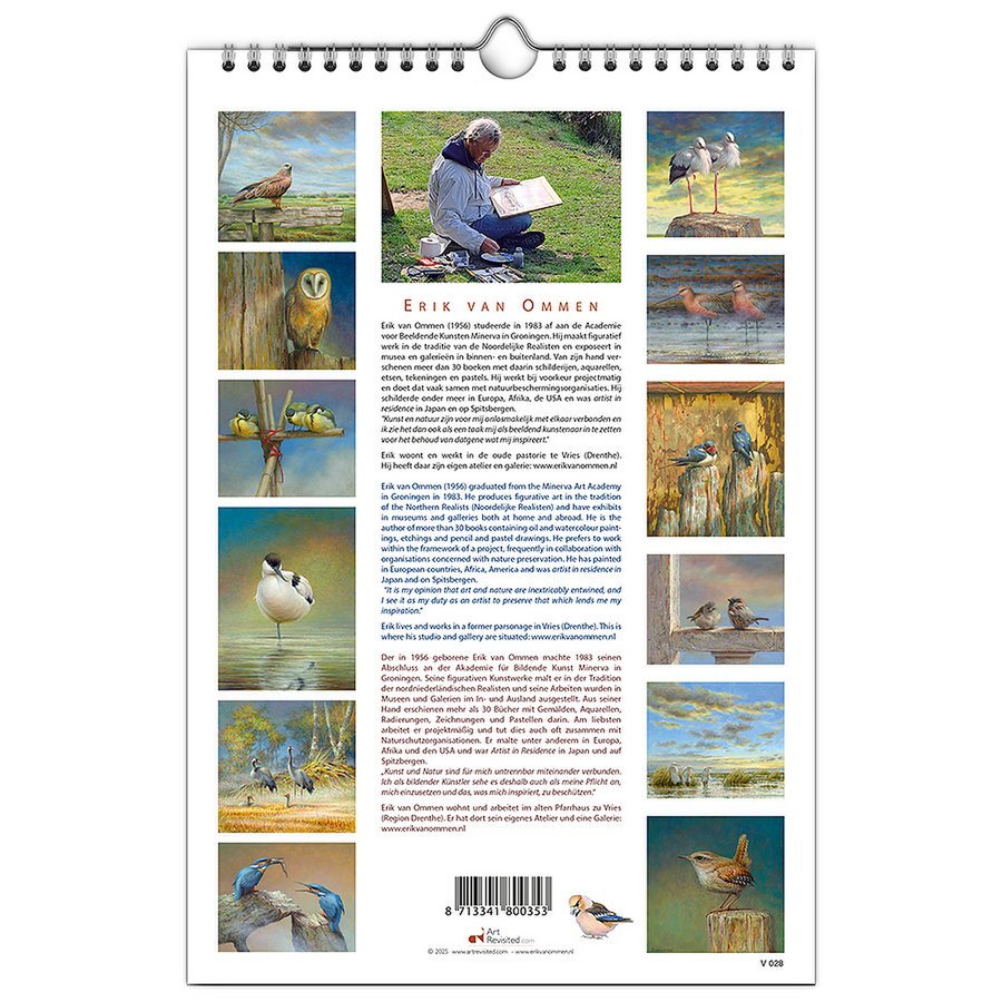 Verjaardagskalender Birds, Erik van Ommen