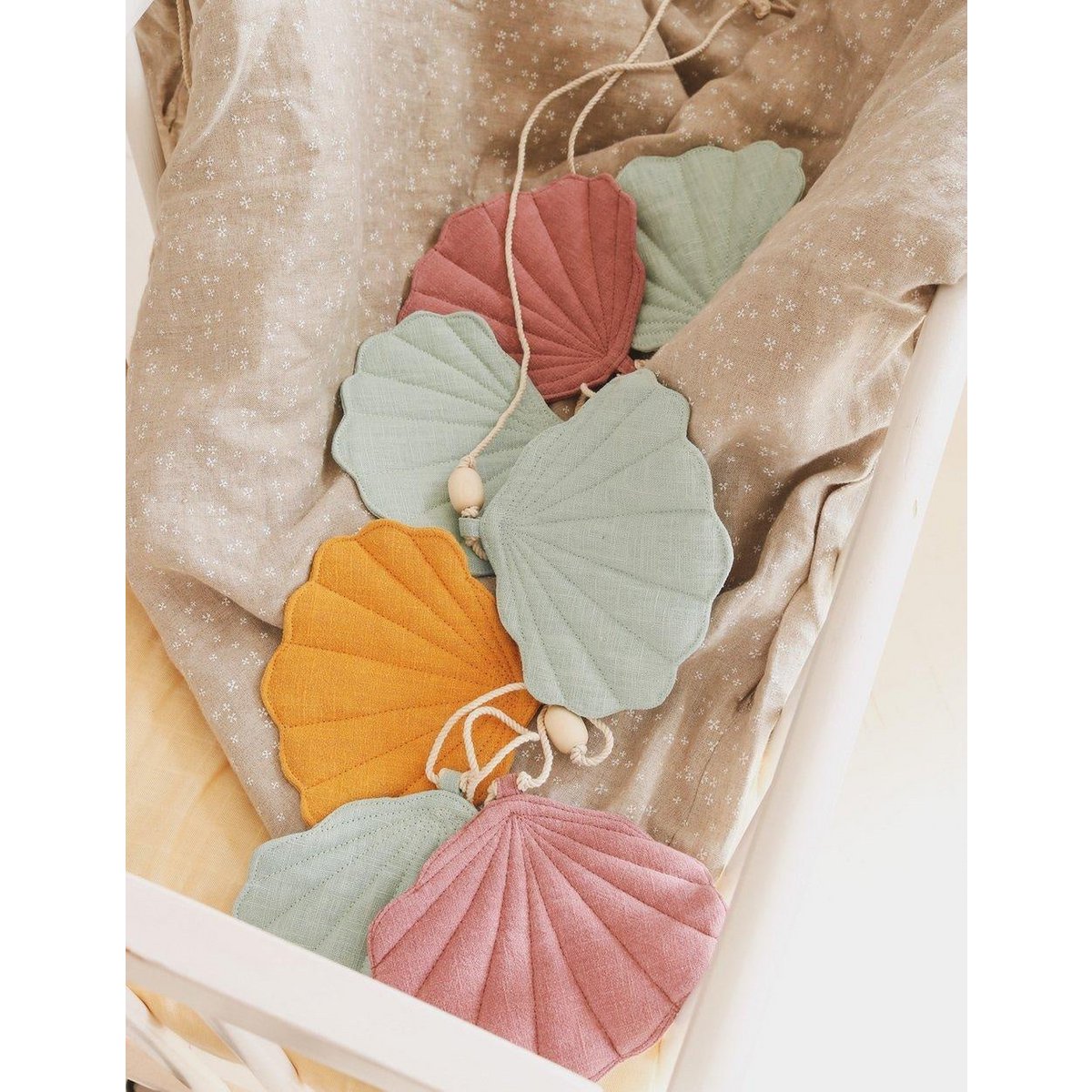 Guirlande en lin "Summerwind" avec coquillages