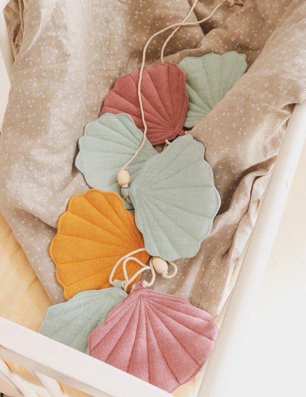 Guirlande en lin "Summerwind" avec coquillages