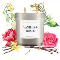 Vanilla & Roses scented candle 230g – vanilla & roses, natural wax, 50h