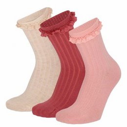 iN ControL 3pack de chaussettes RIB avec volant